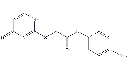 N-(4-aminophenyl)-2-[(6-methyl-4-oxo-1,4-dihydropyrimidin-2-yl)sulfanyl]acetamide Structure