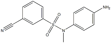 N-(4-aminophenyl)-3-cyano-N-methylbenzene-1-sulfonamide Structure