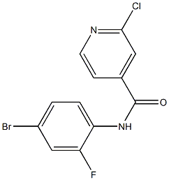 N-(4-bromo-2-fluorophenyl)-2-chloropyridine-4-carboxamide 구조식 이미지