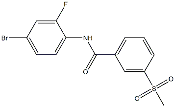 N-(4-bromo-2-fluorophenyl)-3-methanesulfonylbenzamide 구조식 이미지