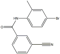 N-(4-bromo-2-methylphenyl)-3-cyanobenzamide 구조식 이미지