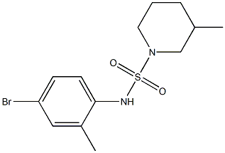 N-(4-bromo-2-methylphenyl)-3-methylpiperidine-1-sulfonamide Structure