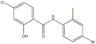 N-(4-bromo-2-methylphenyl)-4-chloro-2-hydroxybenzamide 구조식 이미지