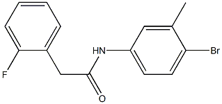 N-(4-bromo-3-methylphenyl)-2-(2-fluorophenyl)acetamide 구조식 이미지