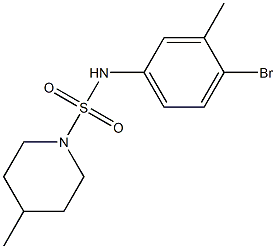 N-(4-bromo-3-methylphenyl)-4-methylpiperidine-1-sulfonamide 구조식 이미지