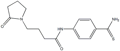 N-(4-carbamothioylphenyl)-4-(2-oxopyrrolidin-1-yl)butanamide 구조식 이미지