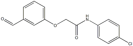 N-(4-chlorophenyl)-2-(3-formylphenoxy)acetamide 구조식 이미지