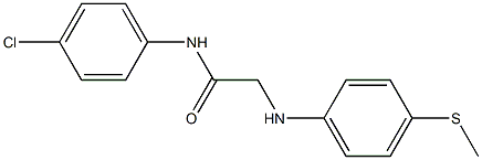 N-(4-chlorophenyl)-2-{[4-(methylsulfanyl)phenyl]amino}acetamide 구조식 이미지