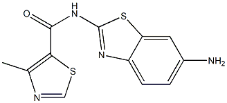 N-(6-amino-1,3-benzothiazol-2-yl)-4-methyl-1,3-thiazole-5-carboxamide 구조식 이미지