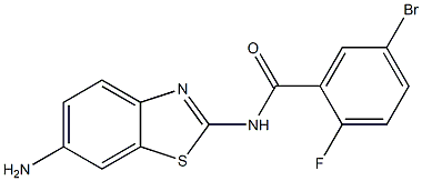 N-(6-amino-1,3-benzothiazol-2-yl)-5-bromo-2-fluorobenzamide 구조식 이미지