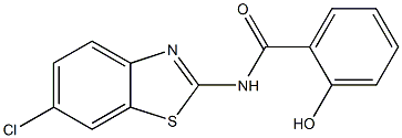 N-(6-chloro-1,3-benzothiazol-2-yl)-2-hydroxybenzamide 구조식 이미지