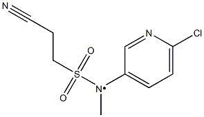 N-(6-chloropyridin-3-yl)-2-cyano-N-methylethane-1-sulfonamido Structure