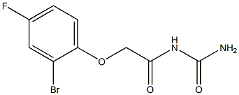 N-(aminocarbonyl)-2-(2-bromo-4-fluorophenoxy)acetamide 구조식 이미지