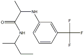 N-(butan-2-yl)-2-{[3-(trifluoromethyl)phenyl]amino}propanamide 구조식 이미지