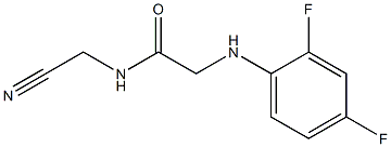 N-(cyanomethyl)-2-[(2,4-difluorophenyl)amino]acetamide 구조식 이미지