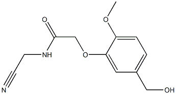 N-(cyanomethyl)-2-[5-(hydroxymethyl)-2-methoxyphenoxy]acetamide 구조식 이미지