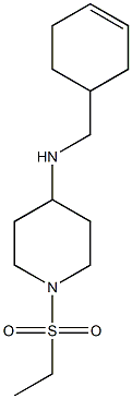 N-(cyclohex-3-en-1-ylmethyl)-1-(ethanesulfonyl)piperidin-4-amine Structure