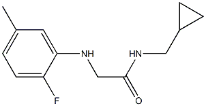 N-(cyclopropylmethyl)-2-[(2-fluoro-5-methylphenyl)amino]acetamide 구조식 이미지