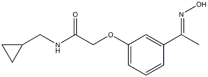 N-(cyclopropylmethyl)-2-{3-[(1E)-N-hydroxyethanimidoyl]phenoxy}acetamide Structure