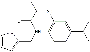 N-(furan-2-ylmethyl)-2-{[3-(propan-2-yl)phenyl]amino}propanamide 구조식 이미지
