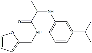 N-(furan-2-ylmethyl)-2-{[3-(propan-2-yl)phenyl]amino}propanamide Structure