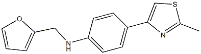 N-(furan-2-ylmethyl)-4-(2-methyl-1,3-thiazol-4-yl)aniline 구조식 이미지