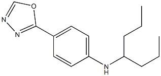 N-(heptan-4-yl)-4-(1,3,4-oxadiazol-2-yl)aniline 구조식 이미지