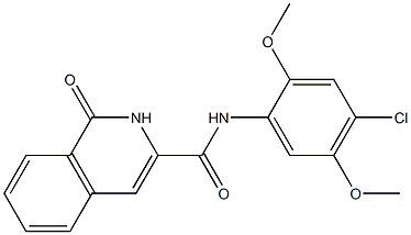 3-Isoquinolinecarboxamide,  N-(4-chloro-2,5-dimethoxyphenyl)-1,2-dihydro-1-oxo- 구조식 이미지