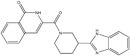 1(2H)-Isoquinolinone,  3-[[3-(1H-benzimidazol-2-yl)-1-piperidinyl]carbonyl]- 구조식 이미지