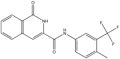 3-Isoquinolinecarboxamide,  1,2-dihydro-N-[4-methyl-3-(trifluoromethyl)phenyl]-1-oxo- 구조식 이미지