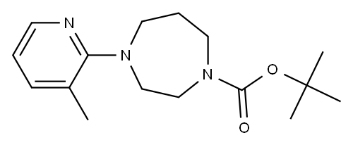 4-(3-Methyl-pyridin-2-yl)-[1,4]diazepane-1-carboxylic acid tert-butyl ester 구조식 이미지