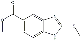 2-Methylsulfanyl-1H-benzoimidazole-5-carboxylic acid methyl ester 구조식 이미지