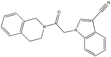 1-[2-(3,4-dihydro-2(1H)-isoquinolinyl)-2-oxoethyl]-1H-indole-3-carbonitrile Structure