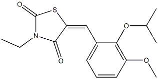 3-ethyl-5-(2-isopropoxy-3-methoxybenzylidene)-1,3-thiazolidine-2,4-dione 구조식 이미지