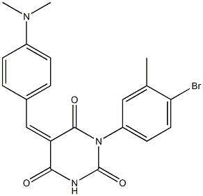 1-(4-bromo-3-methylphenyl)-5-[4-(dimethylamino)benzylidene]-2,4,6(1H,3H,5H)-pyrimidinetrione Structure