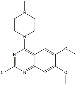 2-chloro-6,7-dimethoxy-4-(4-methyl-1-piperazinyl)quinazoline 구조식 이미지