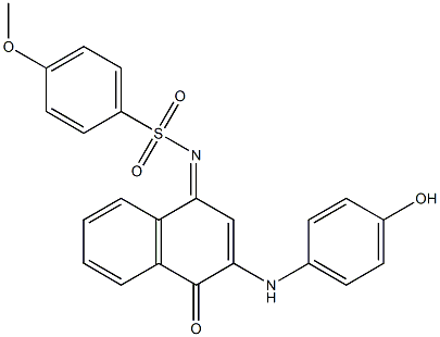 N-(3-(4-hydroxyanilino)-4-oxo-1(4H)-naphthalenylidene)-4-methoxybenzenesulfonamide Structure