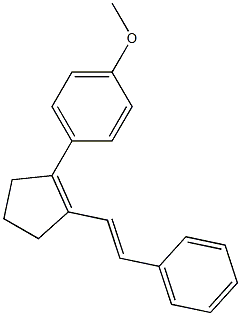 methyl 4-[2-(2-phenylvinyl)-1-cyclopenten-1-yl]phenyl ether 구조식 이미지