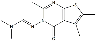 N,N-dimethyl-N'-(2,5,6-trimethyl-4-oxothieno[2,3-d]pyrimidin-3(4H)-yl)imidoformamide 구조식 이미지