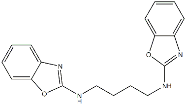 N-(1,3-benzoxazol-2-yl)-N-[4-(1,3-benzoxazol-2-ylamino)butyl]amine 구조식 이미지