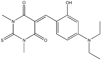 5-[4-(diethylamino)-2-hydroxybenzylidene]-1,3-dimethyl-2-thioxodihydro-4,6(1H,5H)-pyrimidinedione Structure