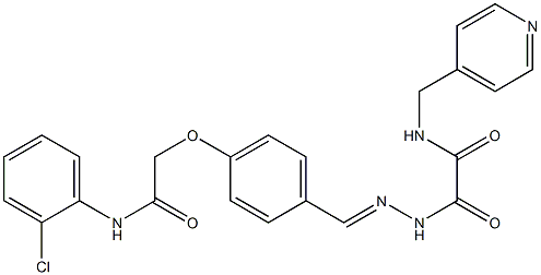 2-(2-{4-[2-(2-chloroanilino)-2-oxoethoxy]benzylidene}hydrazino)-2-oxo-N-(4-pyridinylmethyl)acetamide Structure