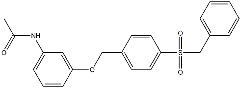 N-(3-{[4-(benzylsulfonyl)benzyl]oxy}phenyl)acetamide 구조식 이미지