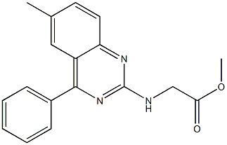 methyl [(6-methyl-4-phenyl-2-quinazolinyl)amino]acetate 구조식 이미지