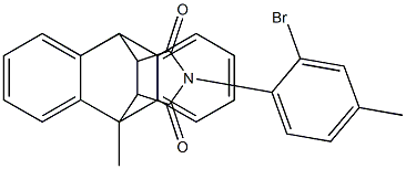 17-(2-bromo-4-methylphenyl)-1-methyl-17-azapentacyclo[6.6.5.0~2,7~.0~9,14~.0~15,19~]nonadeca-2,4,6,9,11,13-hexaene-16,18-dione Structure