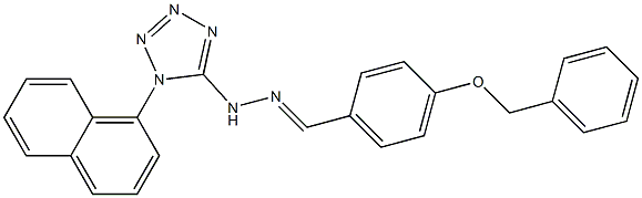 4-(benzyloxy)benzaldehyde [1-(1-naphthyl)-1H-tetraazol-5-yl]hydrazone Structure