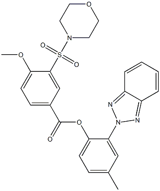 2-(2H-1,2,3-benzotriazol-2-yl)-4-methylphenyl 4-methoxy-3-(4-morpholinylsulfonyl)benzoate 구조식 이미지