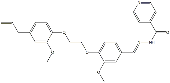 N'-{4-[2-(4-allyl-2-methoxyphenoxy)ethoxy]-3-methoxybenzylidene}isonicotinohydrazide Structure