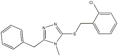 5-benzyl-4-methyl-4H-1,2,4-triazol-3-yl 2-chlorobenzyl sulfide Structure
