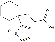 3-[2-oxo-1-(2-thienyl)cyclohexyl]propanoic acid 구조식 이미지